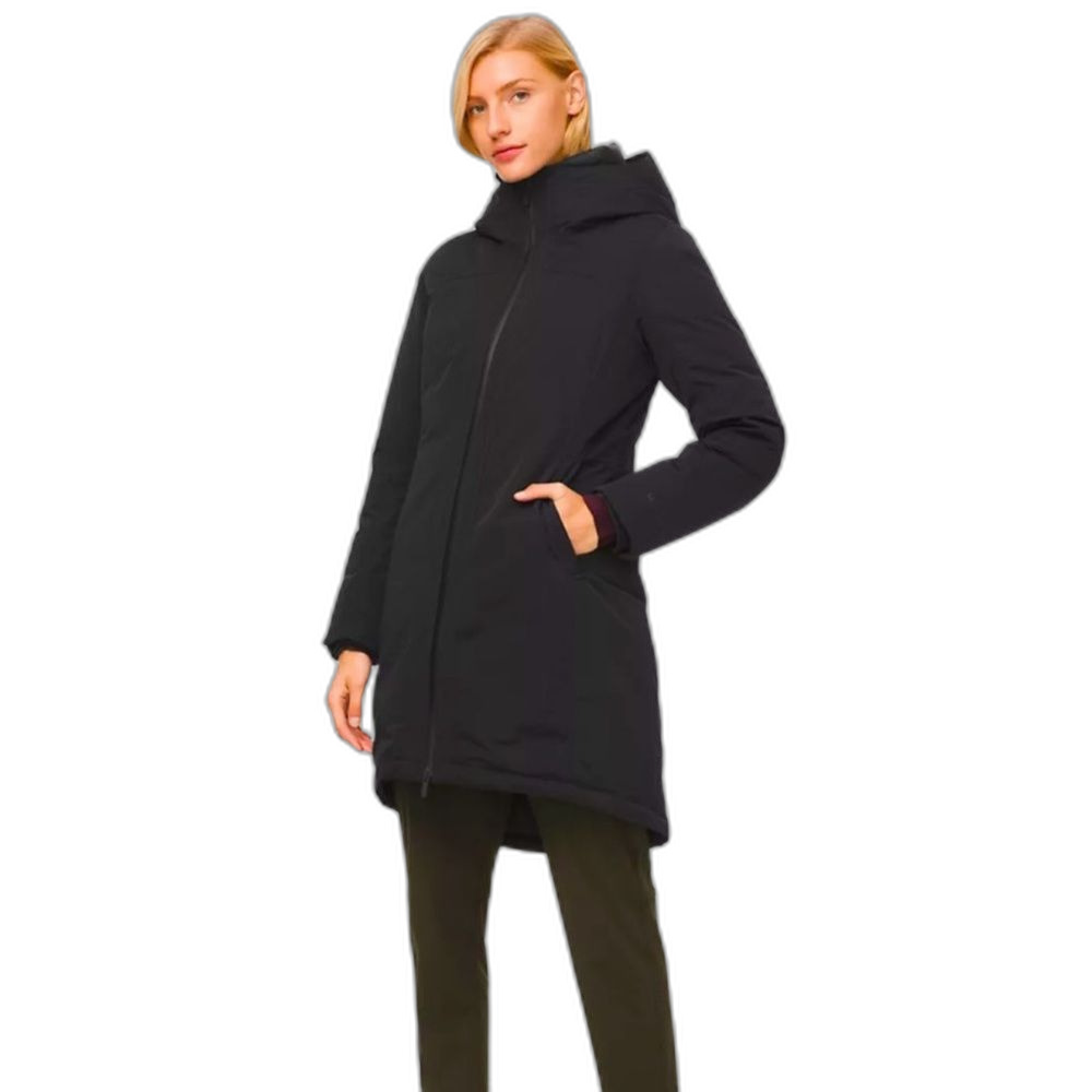 Lululemon Parka Jacket Snow Warrior Womens Small Coat Black long Hooded Down